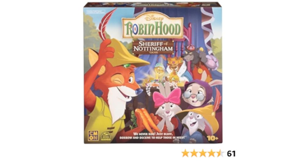 Amazon.com: Disney Robin Hood Sheriff of Nottingham Game Family Board Games Disney Gifts Board Games for Family Night, for Adults & Kids Ages 10 and up : Toys & Games