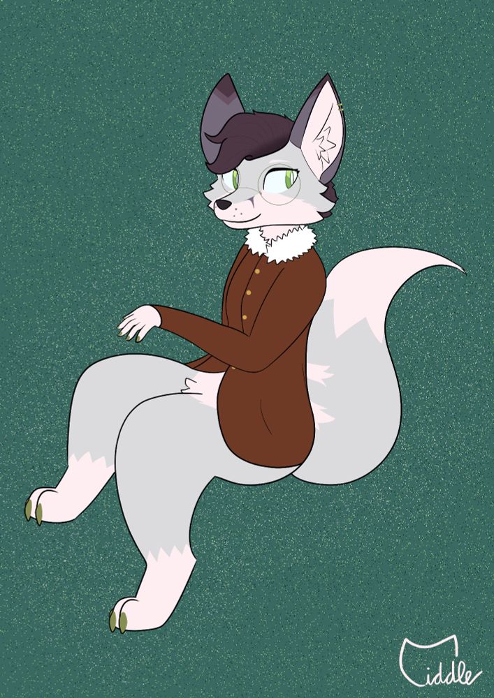 Digital drawing of Artemiis, the fursona of Artemiis Fox.