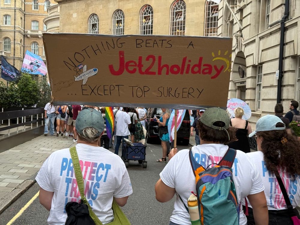 Cathryn and Vincent with their Jet 2 holiday sign