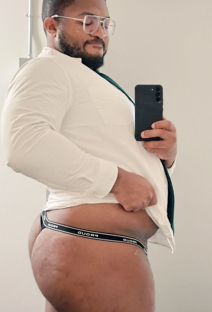Me in a thong and dress shirt