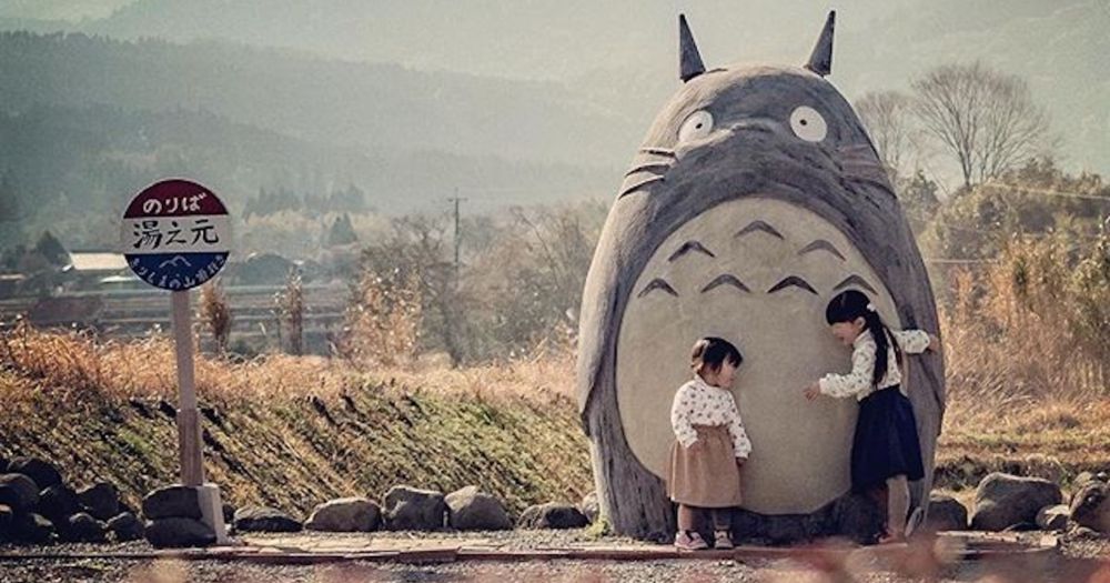 Japanese Grandparents Create Life-Size Totoro With Bus Stop For Their Grandkids