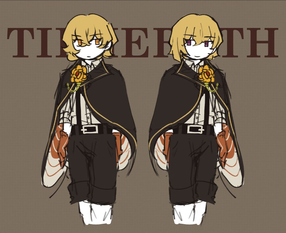 Sinclair Tiphereth AU design. It's an alternate universe where Sinclair takes Lisa's place and becomes Tiphereth A, alongside Enoch.