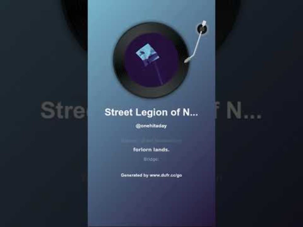 Street Legion of Newsies - New NFT Gothic Rock Song Release!