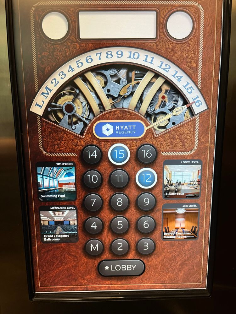 Elevator steampunk control panel