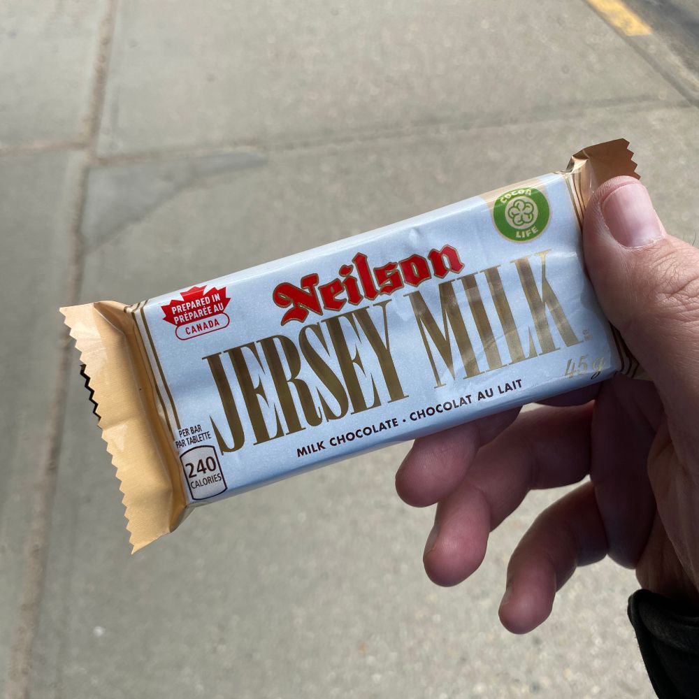A Jersey Milk chocolate bar.