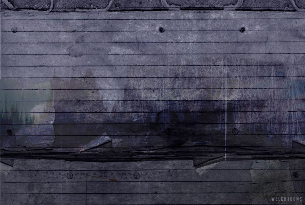 Abstract artwork that includes very textural elements of digital collage and mixed media. It’s an impressionistic street scene essentially but the emphasis is very much on abstract textures.