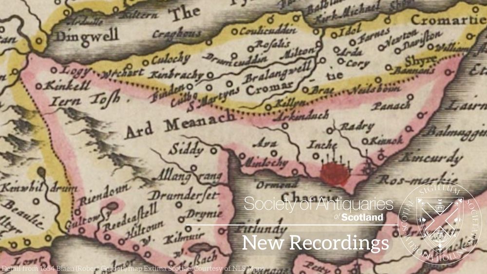 Old map with overlaid text: New Recordings