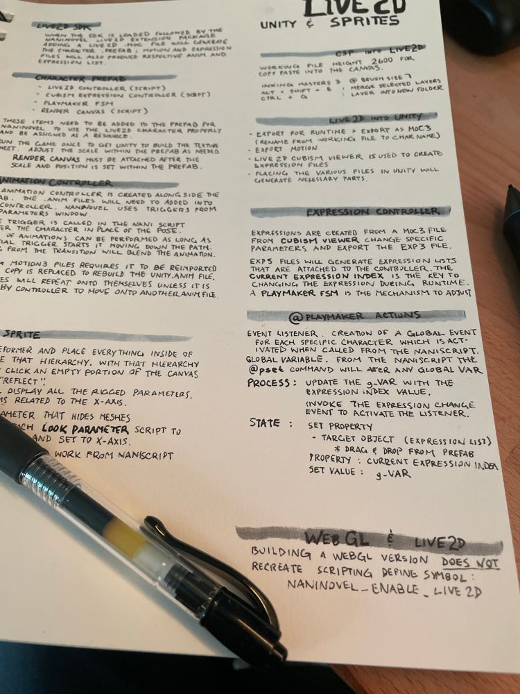 Written notes. WebGL & Live2D. Building a WebGL version does not recreate scripting define symbol: NANINOVEL_ENABLE_LIVE2D