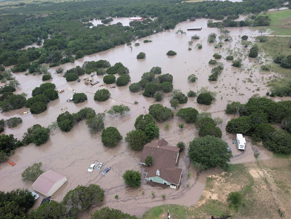 Flooding of the Guadalupe River near Kerrville, Texas, on June 5, 2025. Credit: U.S. Coast Guard
