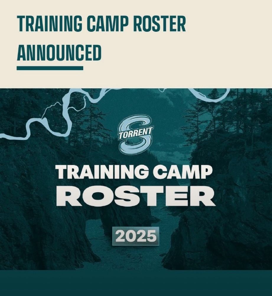 News announcement for the Seattle PWHL team with "Seattle Torrent" and a new logo.