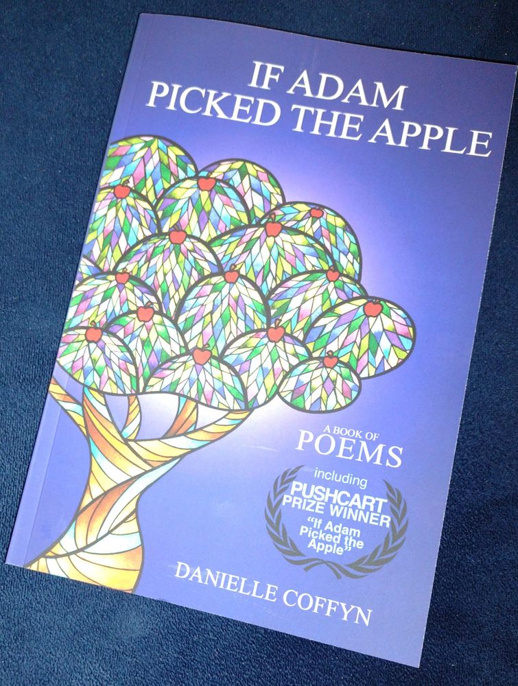 Book with colorful tree on a blue background. Title: If Adam Picked the Apple Author: Danielle Coffyn