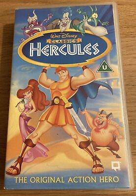 Photograph of the VHS cover of the Disney animated film “Hercules”
Showing the characters of Hercules, meh, Phil, Hades, Pain, and Panic. Drawn a little bit right 