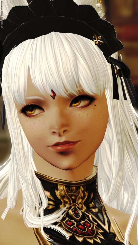 Closeup portrait of Eir in Tuliyollal at night. She's smiling at something the left of the camera (guess what. It's Erenville).