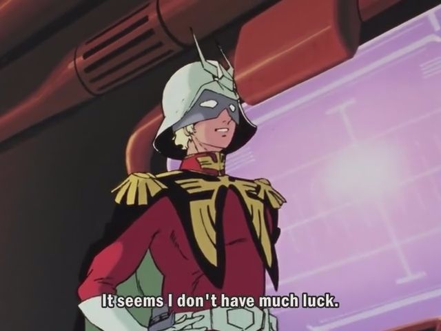 Char Aznable, who I hate. He's the best. Or I love him and he's the worse? Quite unclear!
