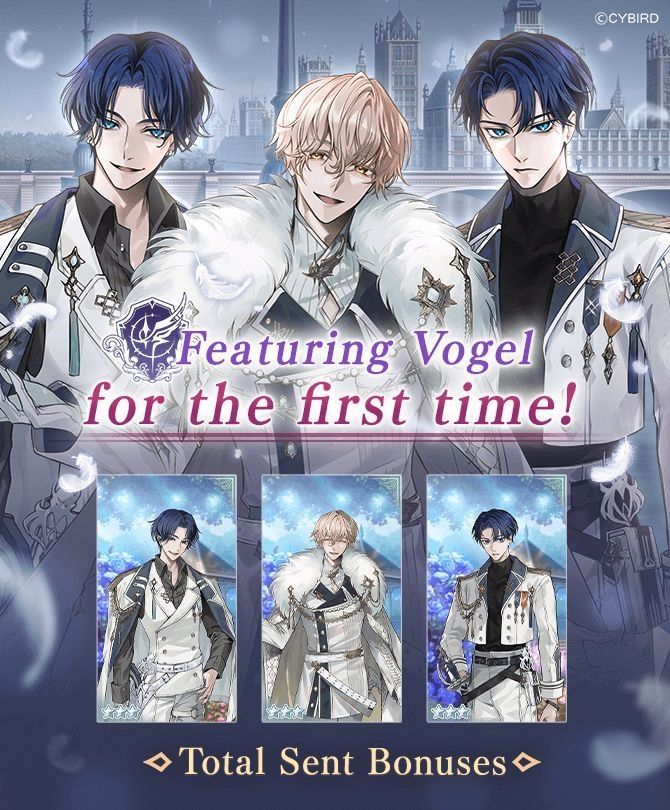 Featuring Vogel for the first time!

Total Sent Bonuses: 3-star cards of Nica, Darius and Ring. 