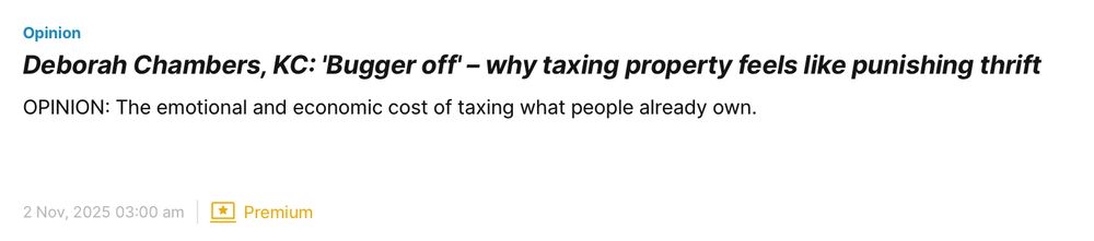 Deborah Chambers KC: ‘Bugger off’ - why taxing property feels like punishing thrift