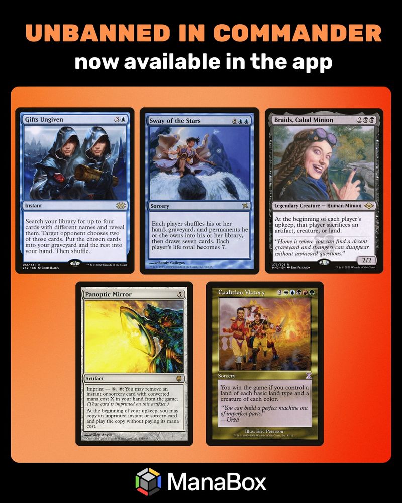 #Commander #EDH #MTG #MTGCommander #MagicTheGathering #ManaBox #MTGApp #CommanderUpdate #MTGUpdate #ManaBoxUpdate #DatabaseUpdate #MagicCommunity #EDHPlayers #MTGPlayers #MagicLife #MTGDecks #MTGCollection #MTGScanner #MTGTools #MagicApp #MTGUtility #CommanderLife #EDHCommunity #MTGFeature #MagicUpdates #MTGOnline #EDHGame #MTGDaily #MTGFans #MagicNews