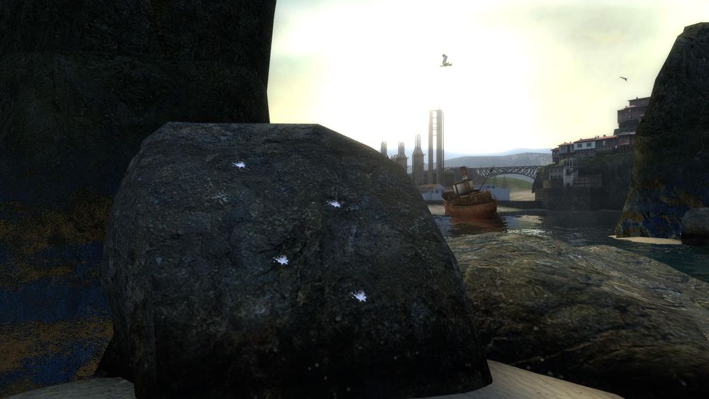 The fixed bird poop viewed in the game. The entities were moved to the right spot and given proper class and inputs to work.