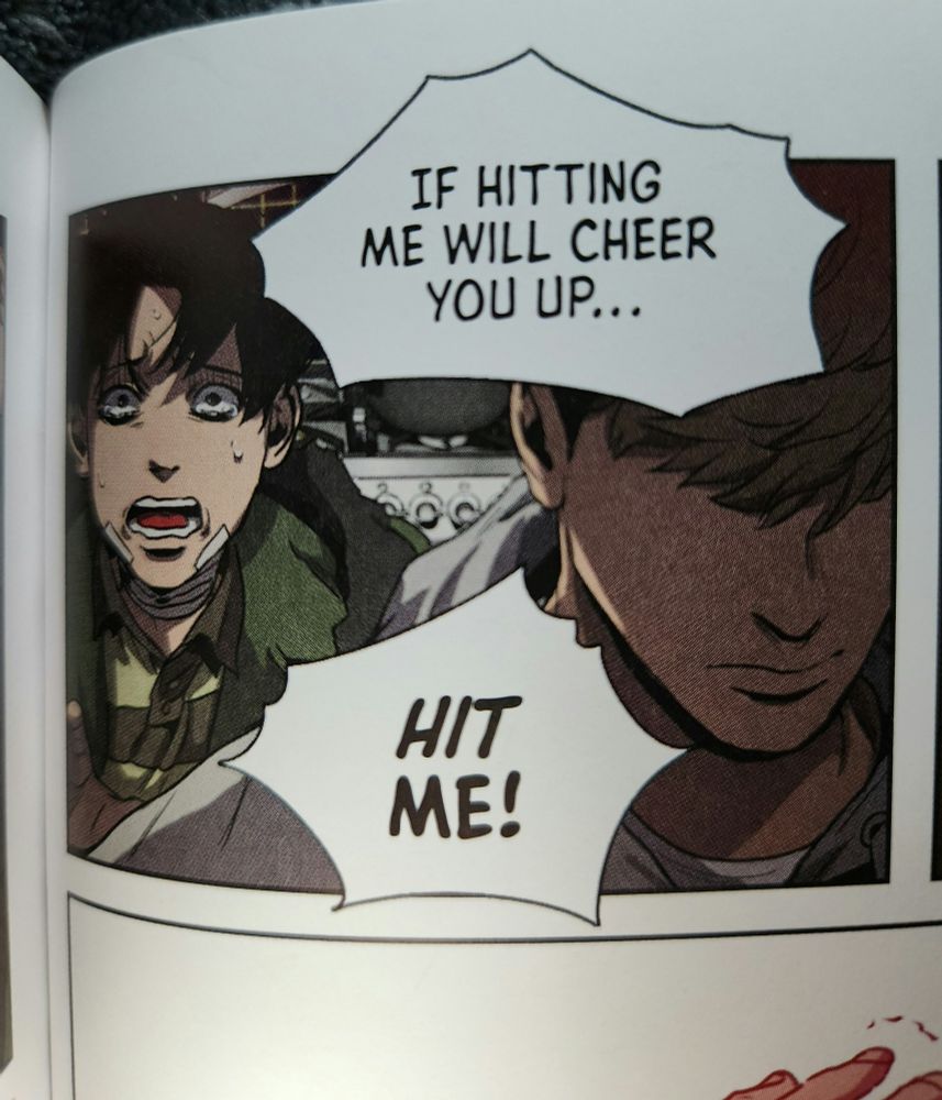 "If hitting me will cheer you up... hit me!"