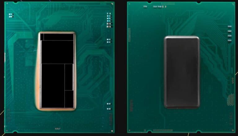 die shot of an intel core 285k