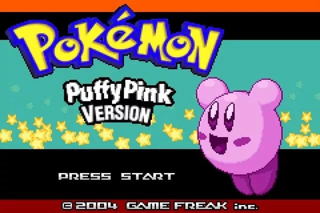 Main menu for pokemon Puffy pink