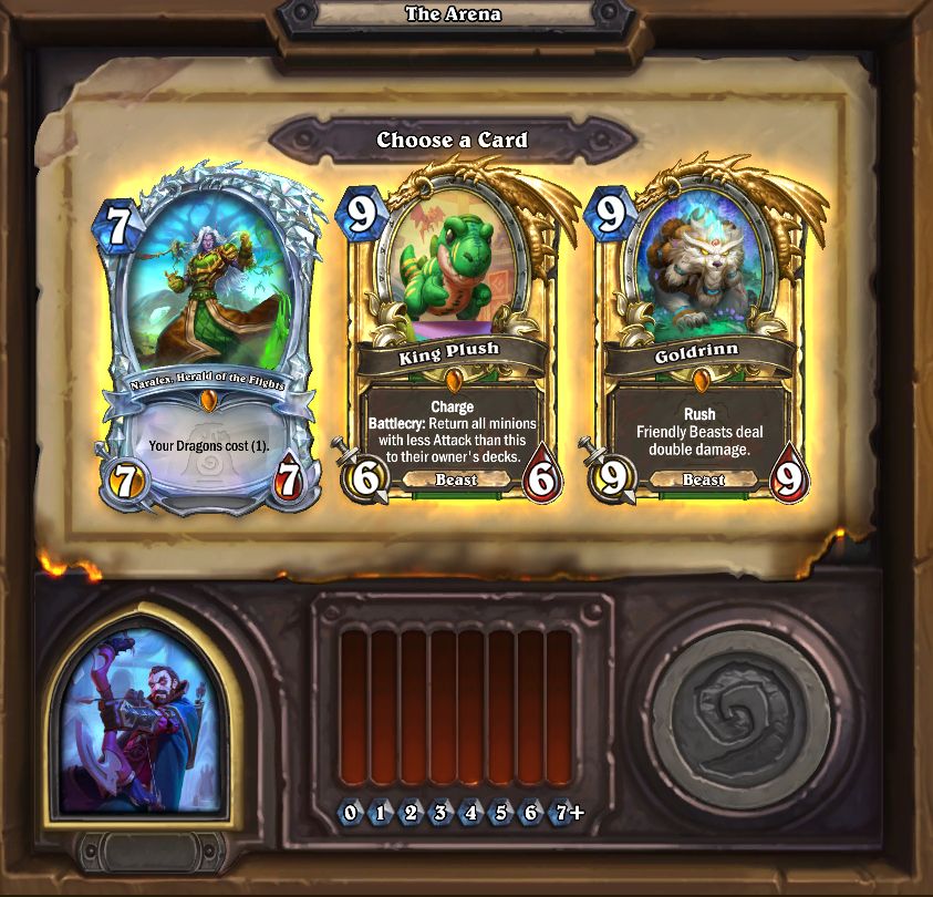 Arena first Legendary pick: Naralex, King Plush, Goldrinn