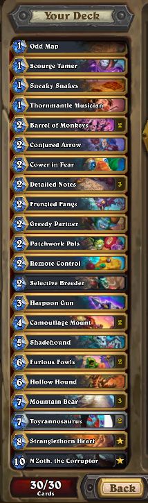 Arena deck with big Beast package, Heart & N'Zoth