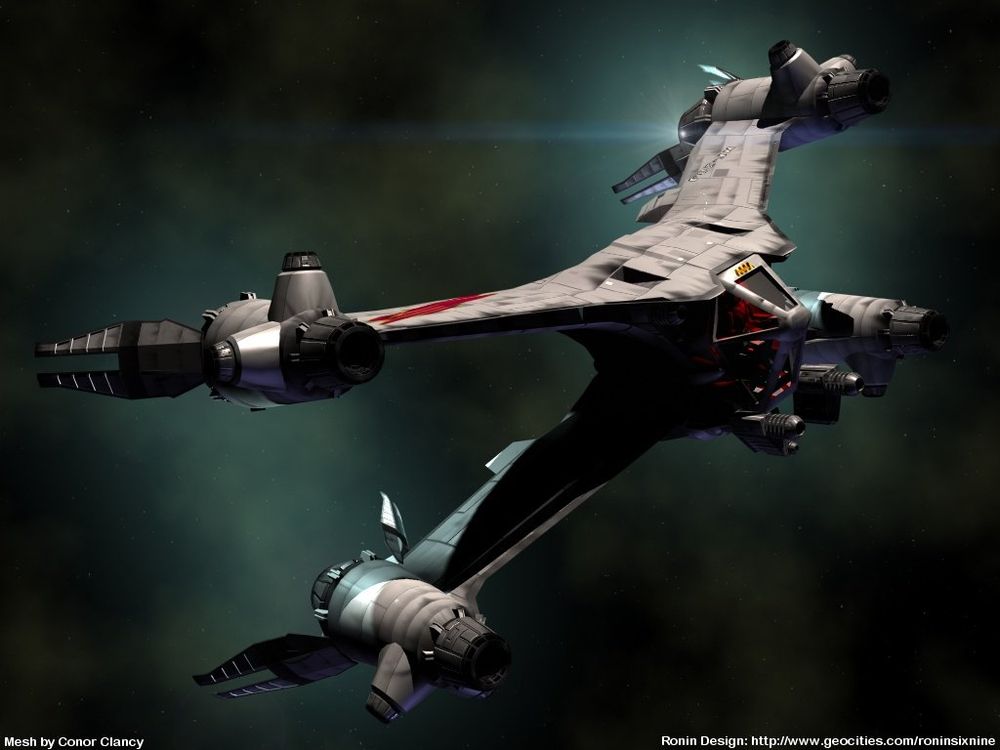 The Starfury fighter from the Babylon 5 television series.