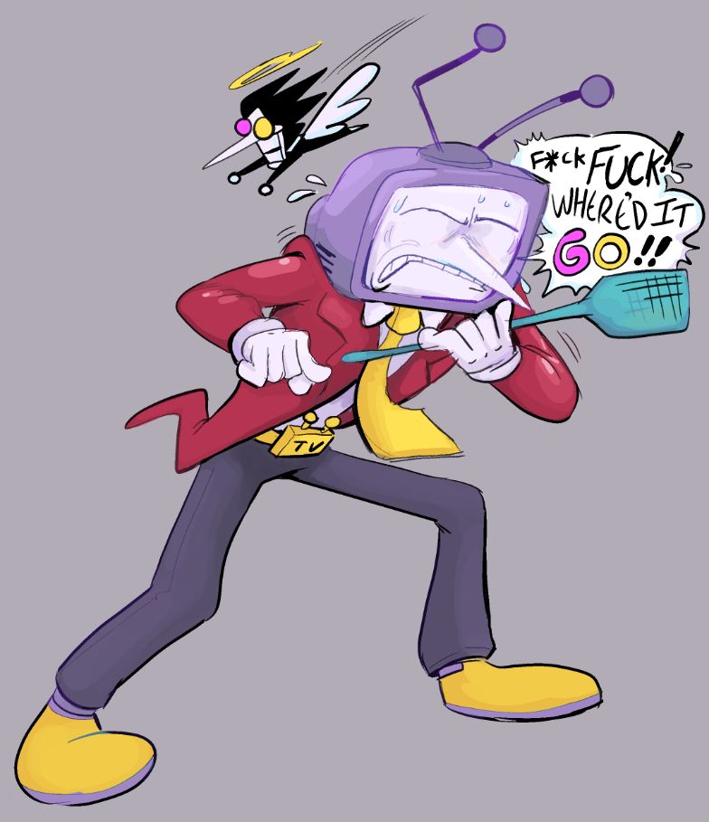 Tenna with a fly swatter, spamton: the fly