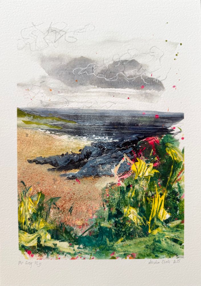 Slate grey skies and black rocks seen through an explosion of foliage and colour - Cornwall at its wild, delightful best