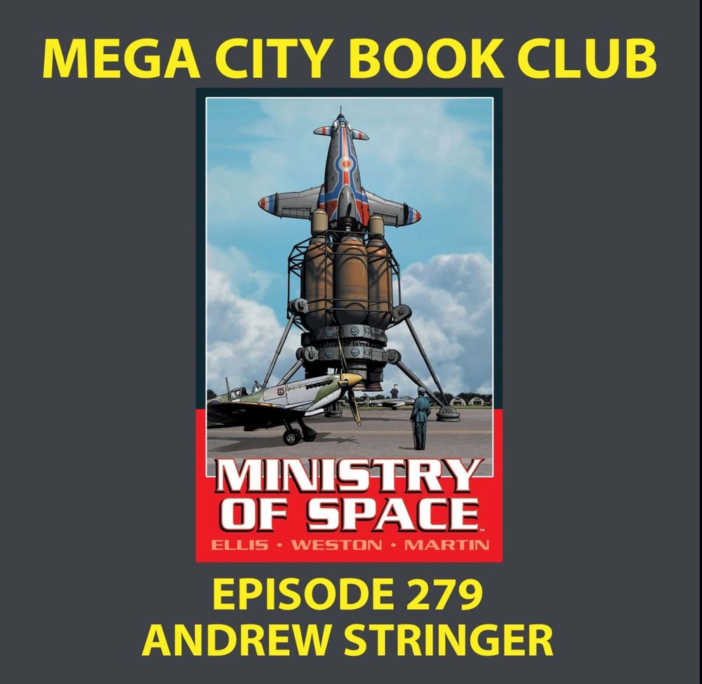  British comic book cover showing a rocket on a launch pad. 