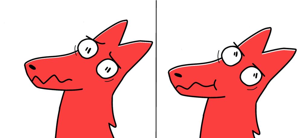 Anxiety wolf aka Beebee from 'Adventures With Anxiety' by Nicky Case.