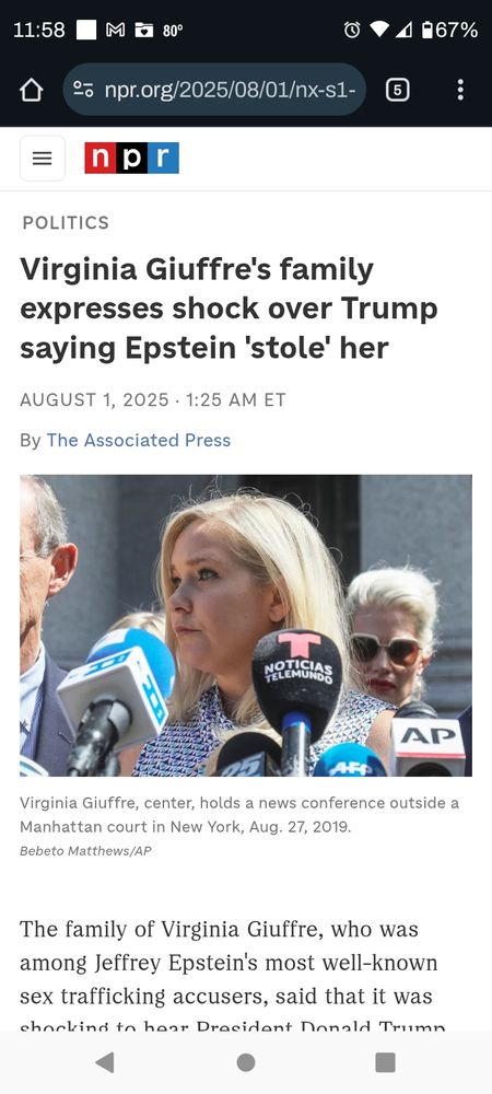Picture of Epstein victim & Trump Mar a Lago employee Virginia Giuffre
