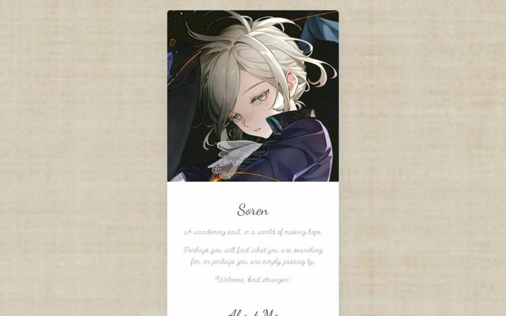 Soren's Introduction Card