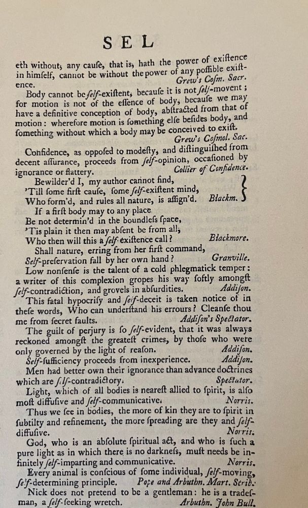 Extract relating to confidence from the 1st edition of Dr Johnson’s great dictionary.