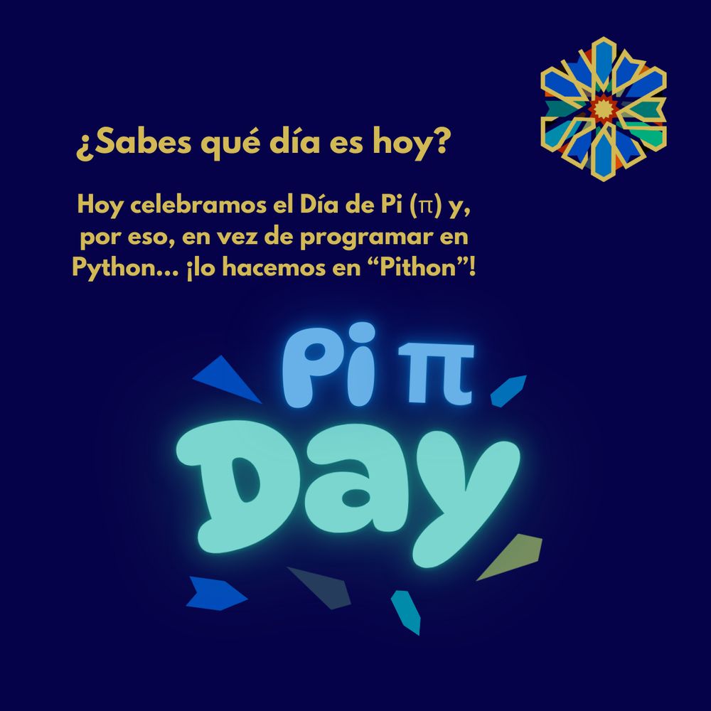 ¿Sabes qué día es hoy?
Hoy celebramos el Día de Pi (π) y, por eso, en vez de programar en Python… ¡lo hacemos en “Pithon”!