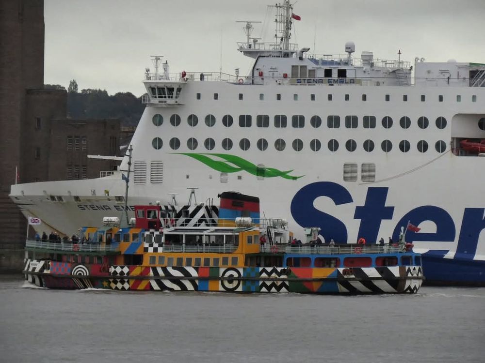 Mersey Ferry Snowdrop and Belfast ferry Stena Embla