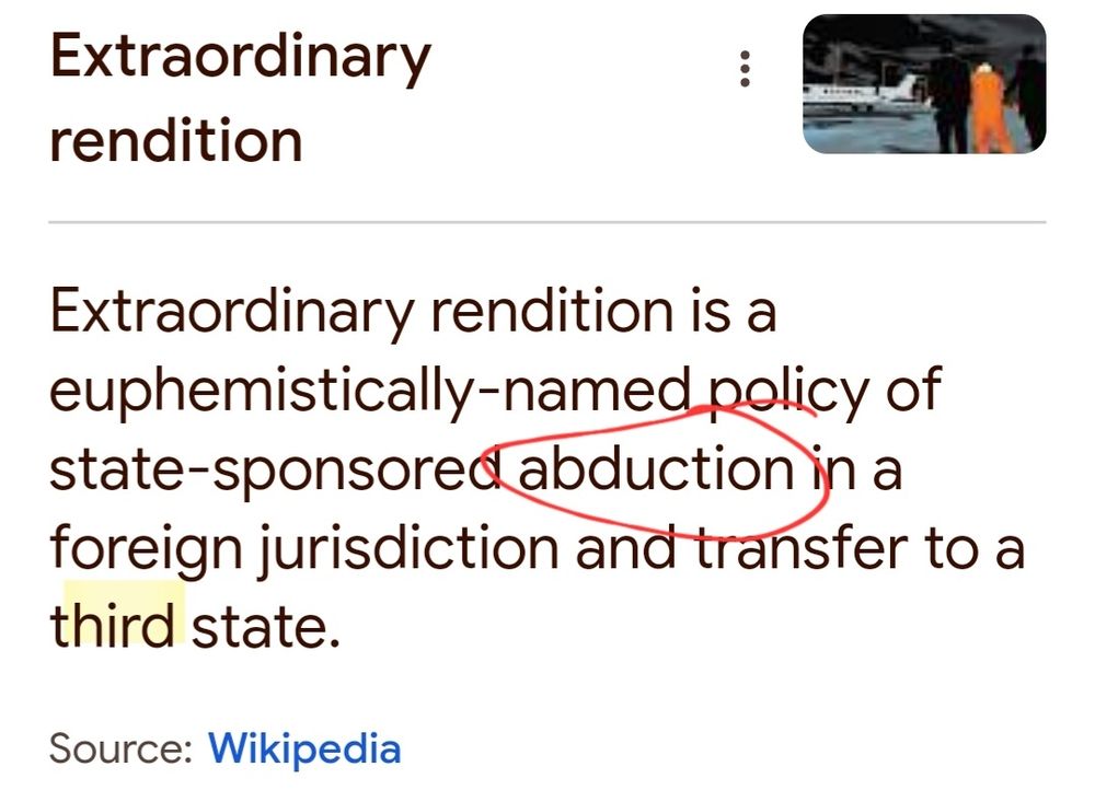 Definition of extraordinary rendition