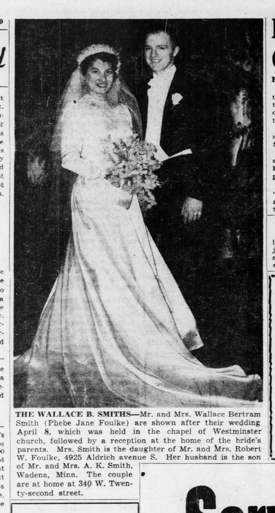 Copy of marriage anouncement with photo.