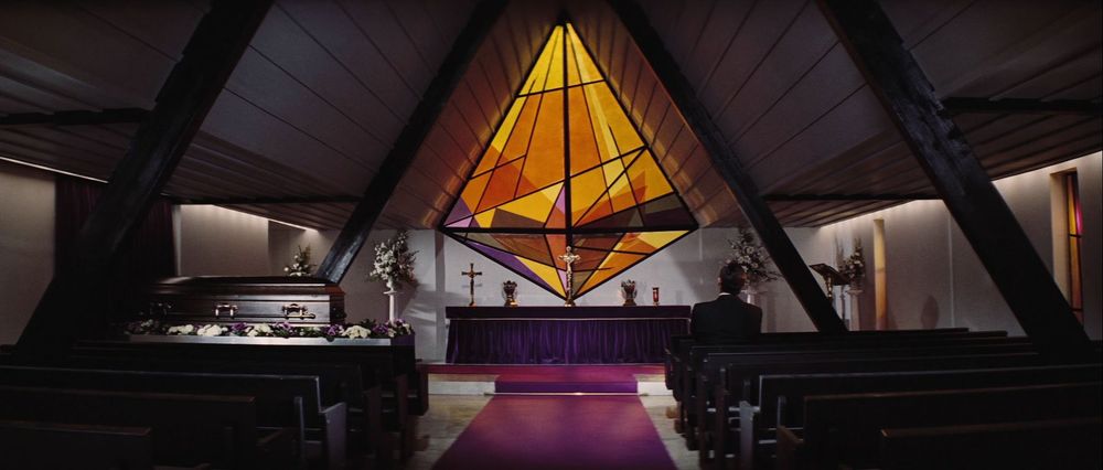 A chapel in a funeral home 