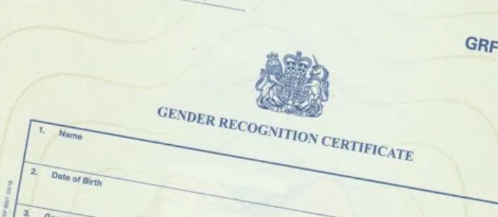 Image of a Gender Recognition Certificate
