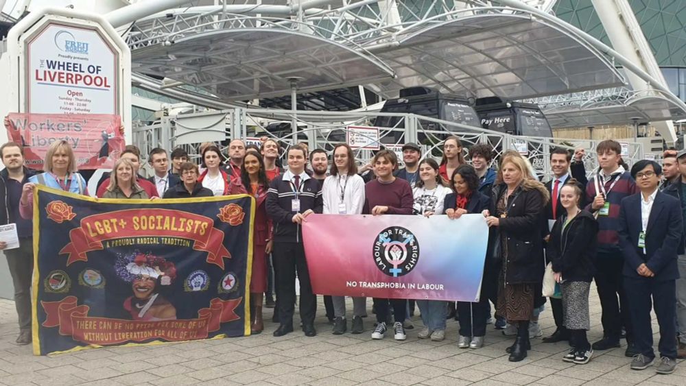 Trans rally outside Labour Party conference urges government to do better