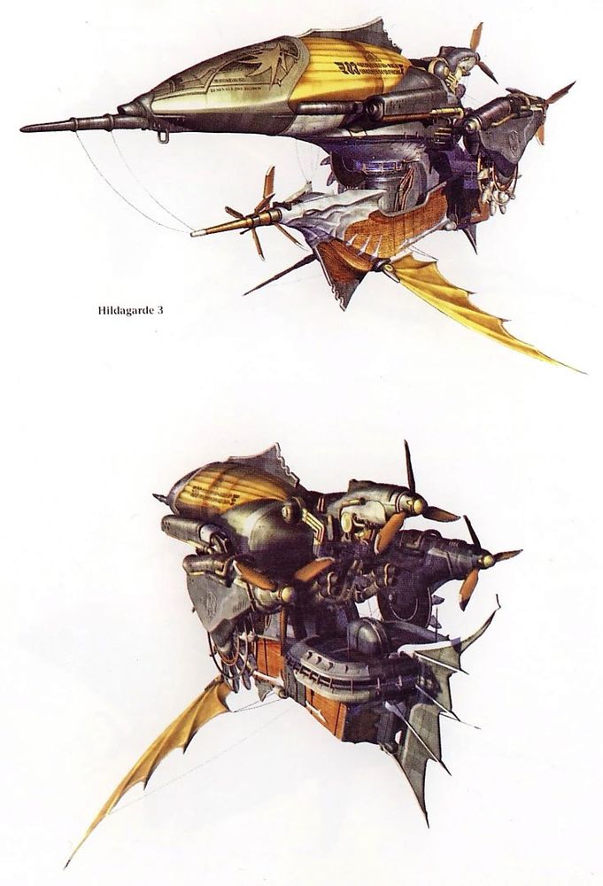 Model of the Hildagarde III from Final Fantasy IX. One of my favorite airship designs, period. 