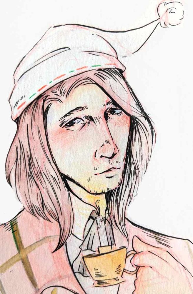 Watercolor portrait of christmas nightmare Gregor from limbus 