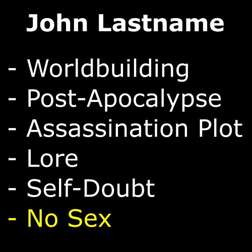 A thumbnail detailing the title and contents of a story.

Title: John Lastname

Themes:
Worldbuilding
Post-Apocalypse
Assassination Plot
Lore
Self-Doubt

This is an SFW work of fiction.