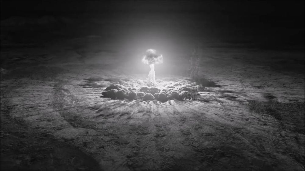 A shot of the Trinity Nuclear Test as portrayed in episode 8 of Twin Peaks The Return. 