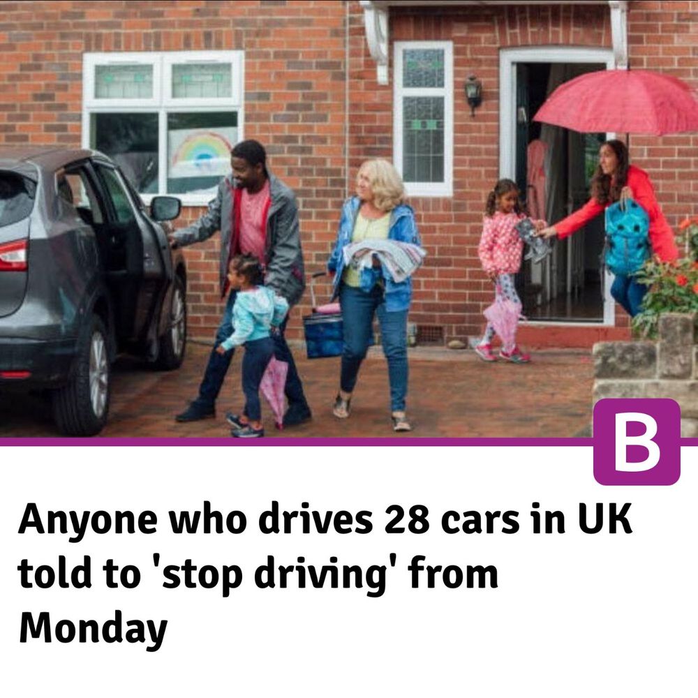Birmingham Live: Anyone who drives 28 cars in UK told to 'stop driving' from Monday.