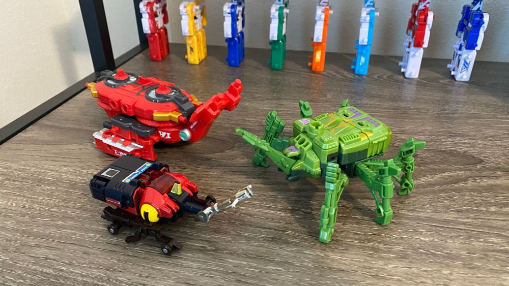 Mugenbine Iron Beetle, eHobby Salvo, and Super Link Chromhorn Forest Type