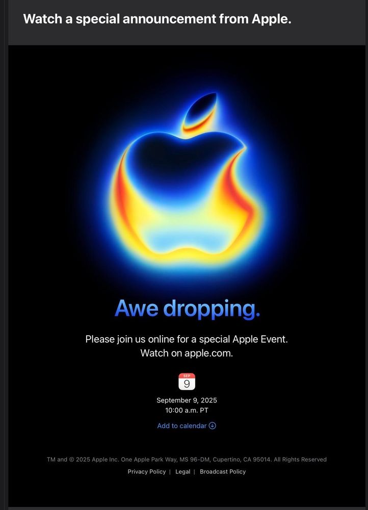 Apple Event Invite
