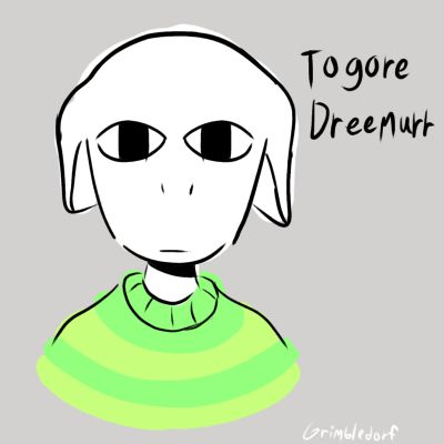A drawing of made of the iconic Undertale character, Togore Dreemurr, who can be found at MTT Resort.